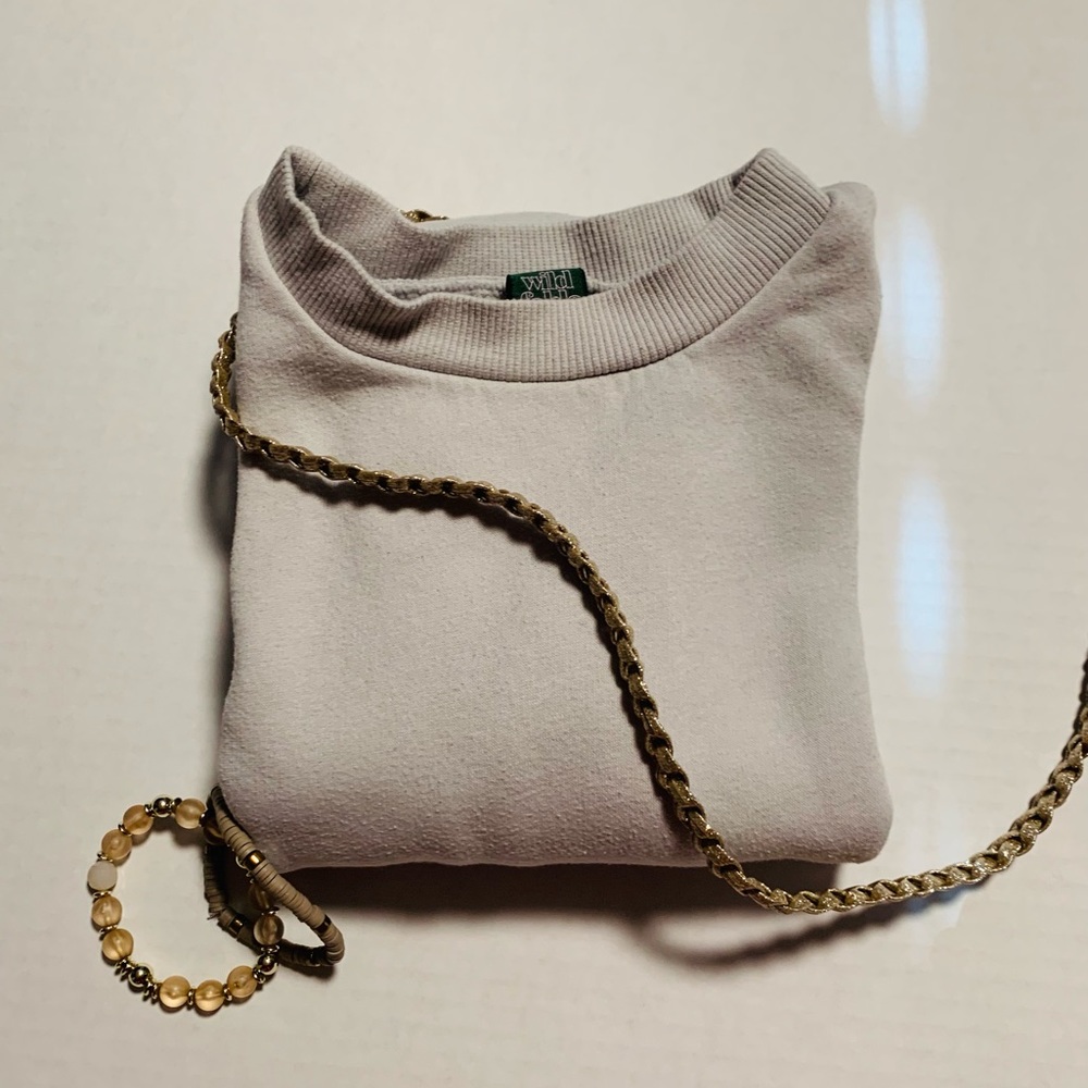 light grey cropped sweatshirt